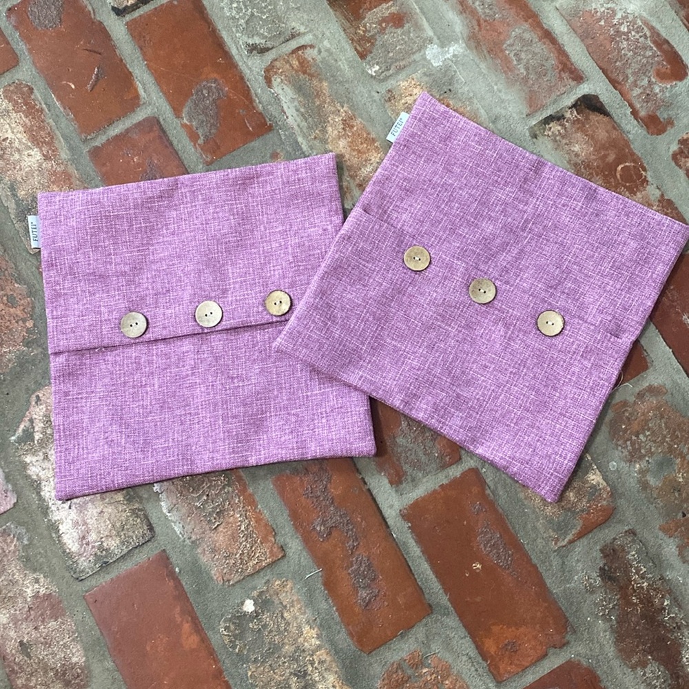 2 Button Accent Pillow Covers